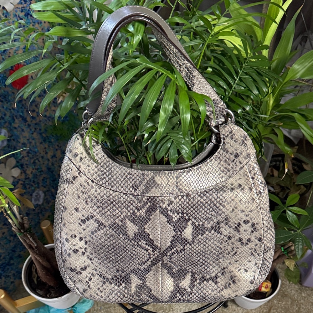 Coach soho python- embossed Gray Snakeskin Shoulder Bag - Picture 2 of 9